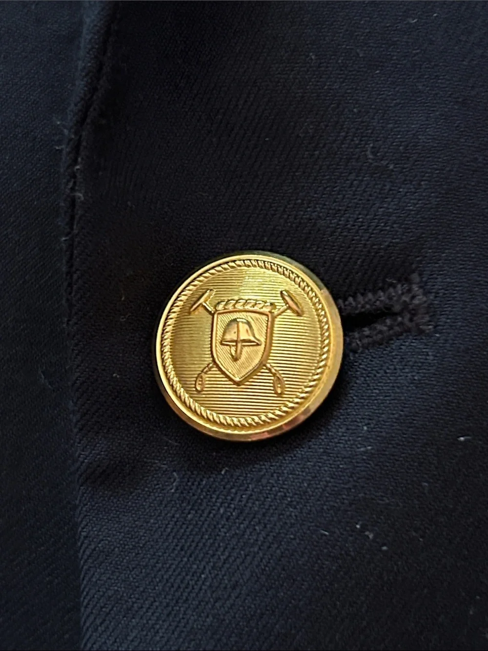 Lauren by Ralph Lauren Men's Classic Navy Blazer with Gold Buttons, 48R